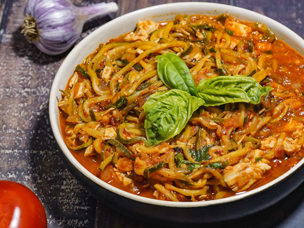 Low Carb Chicken Spaghetti with Zoodles