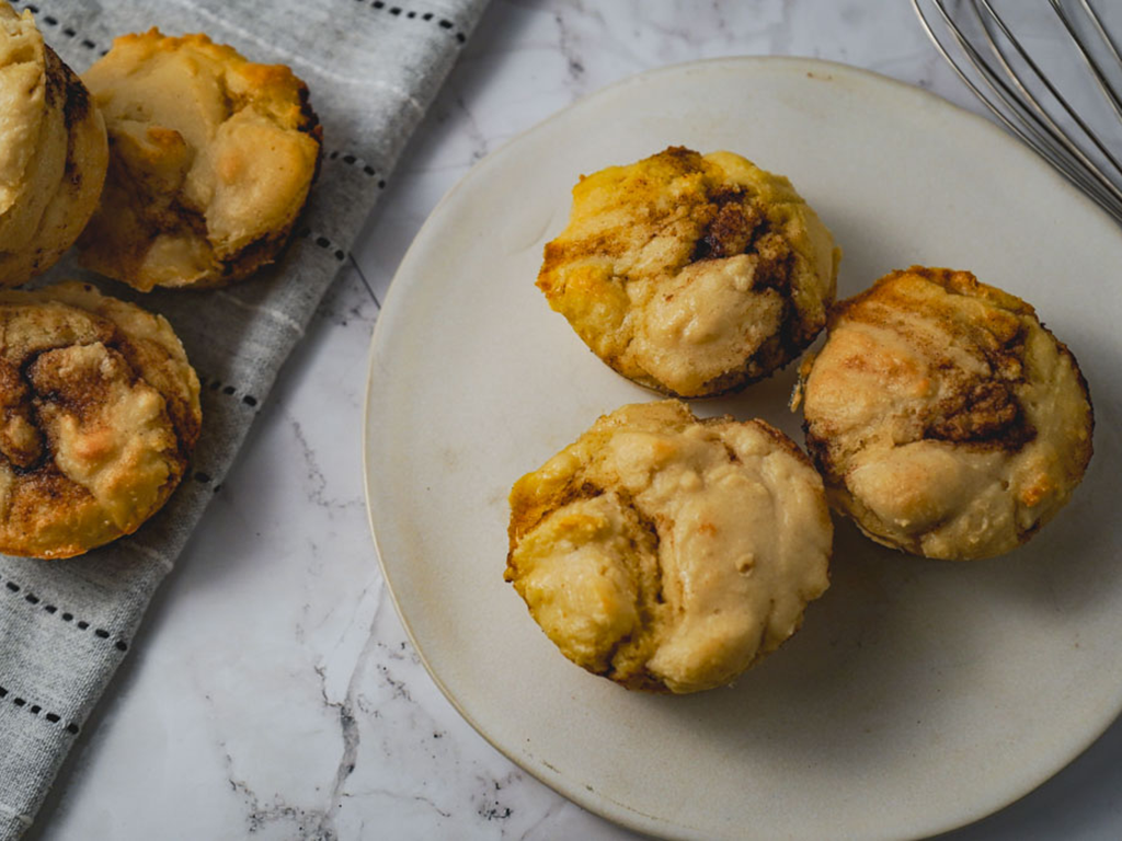 High Protein Cinnamon Roll Muffins