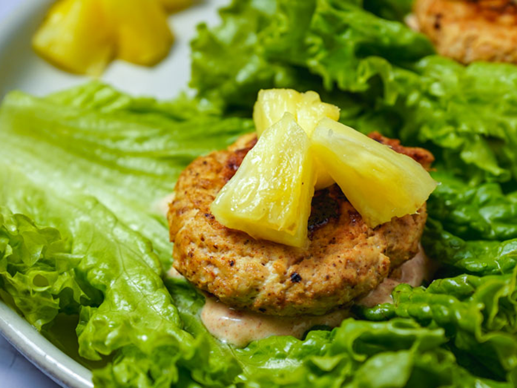 Super Simple Hawaiian Chicken Burgers