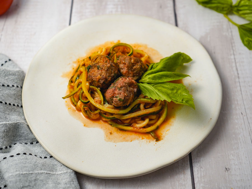 Spaghetti & Meatballs-Super Simple & Low Carb