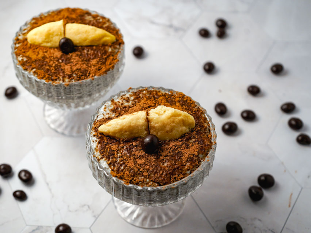 High Protein Tiramisu Chia Seed Pudding