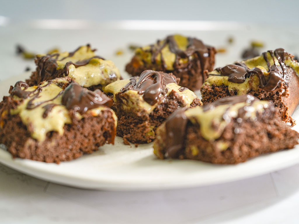 High Protein Dubai Chocolate Brownies