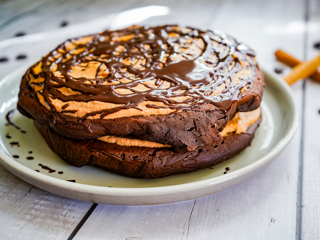 High Protein Pumpkin Chocolate Cake
